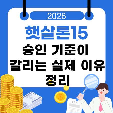004💰 햇살론15 승인 기준이 갈리는 실제 이유 정리｜신청 채널·보증 구조·한도 기준 분석