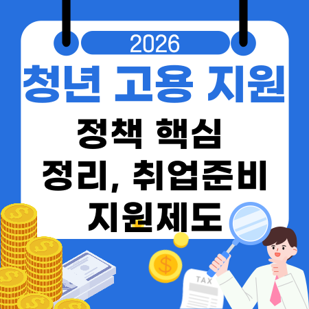 007💼청년 고용 지원 정책 핵심 정리 취업준비 지원제도 채용 인센티브